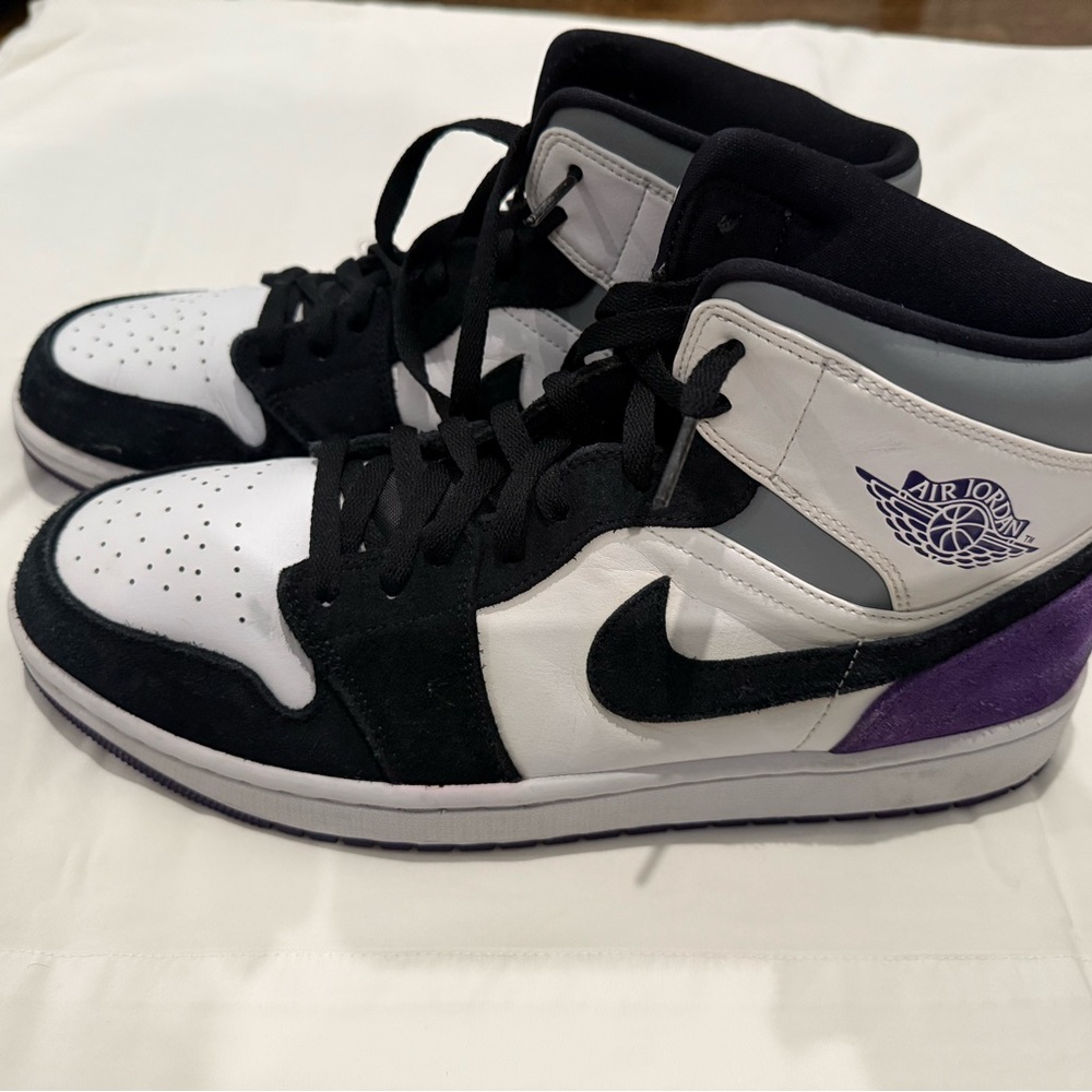 Nike Air Jordan Sneakers - Black, White, Purple